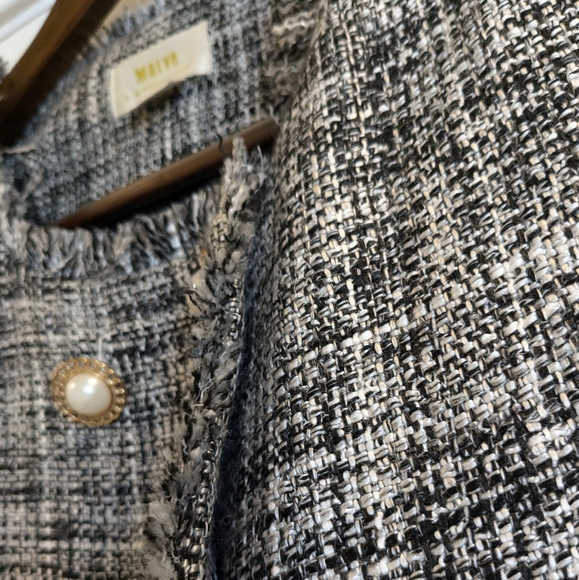 Maeve Double-Breasted Tweed Jacket Anthropologie (10) - Picture 9 of 16